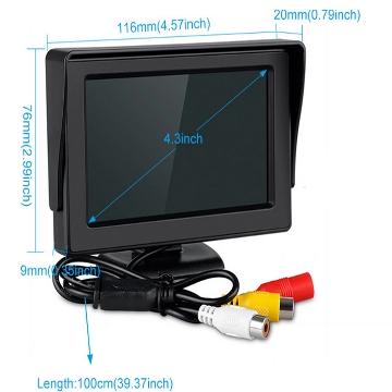 Монитор 4,3 дюйма со съемной ножкой