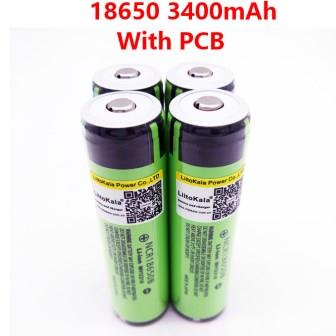 Аккумуляторы liitokala с защитой, формата 18650, емкость 3400 мАч