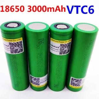 Высокотоковые аккумуляторы Liitokala 18650 vtc6 3.7 В 3000 мАч 30А