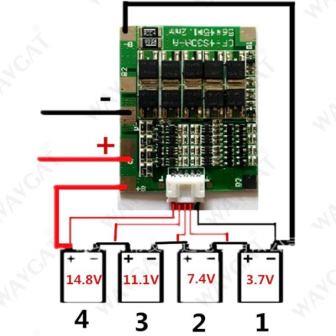 BMS 4S 16,8V 30A с балансировкой