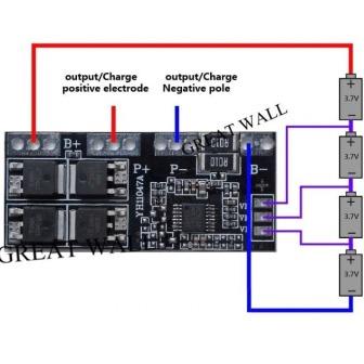 BMS 4S 16,8V 30A без балансировки
